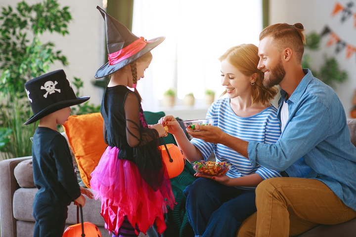 A good Halloween safety tip is to turn trick or treating into an indoor candy hunt.